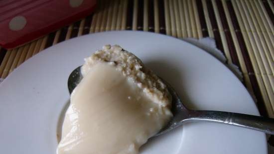 Postre de crema de nueces