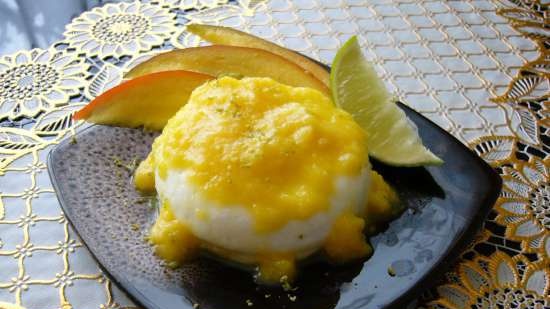 Mrożony sorbet limonkowy z puree mango