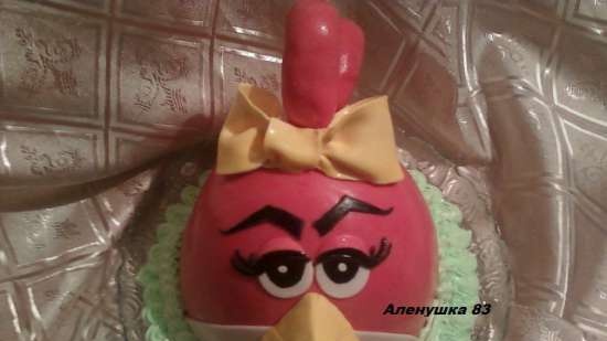 Angry Birds cake - cute bird (master class)