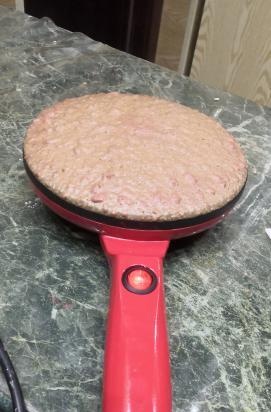 Leverpannenkoekjes op een pannenkoekenmaker