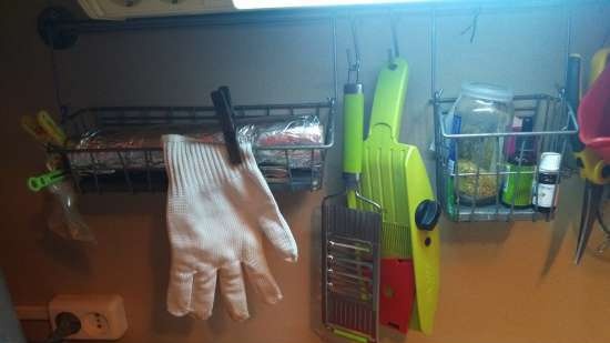 Ralladores y trituradores de verduras, guantes de kevlar