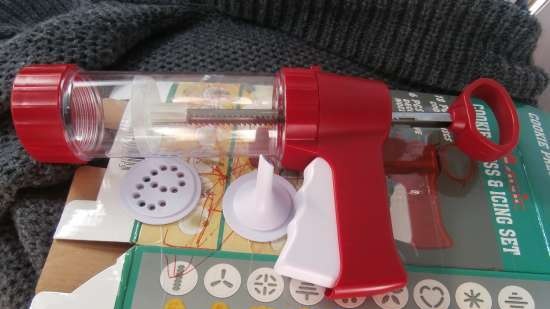 Cookie press syringe