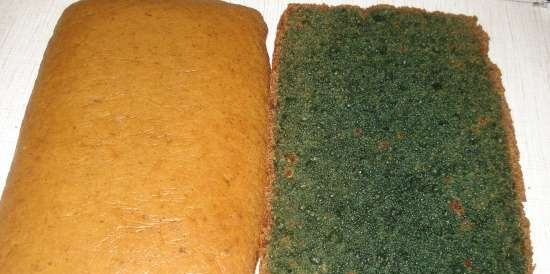 Groene cake met halva