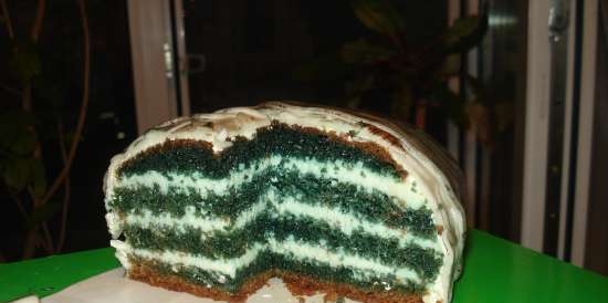 Pastel verde con halva