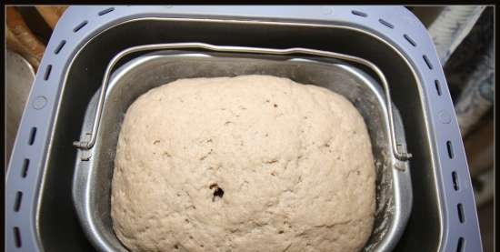 Darnitskiy bread with kefir sourdough in a bread maker