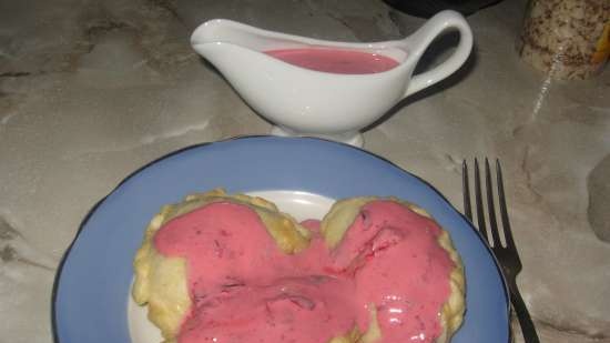 Steamed dumplings with cherries