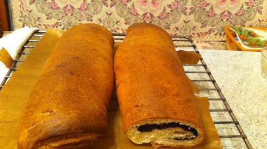 Sourdough poppy seed roll pie