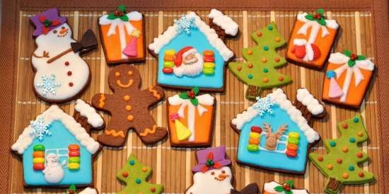 We decorate gingerbread cookies, cookies