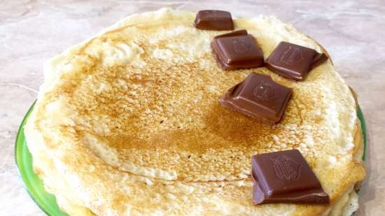 Pancakes con acqua minerale nel latte (Pancake maker Steba CR35)