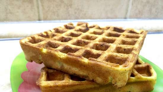 Waffle magri con noci tritate (opzione n. 2)