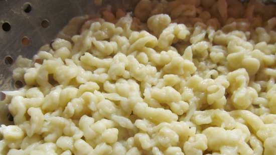 Spaetzle (Spetzle). Főzés alapjai.