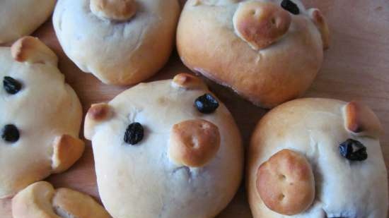 Buns "Fabulous disgusting" or Christmas pigs for good luck