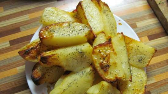 Patates al forn amb salsa de crema agra (graella de gas)