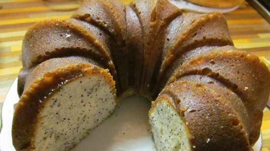 Pastel de limón y amapola