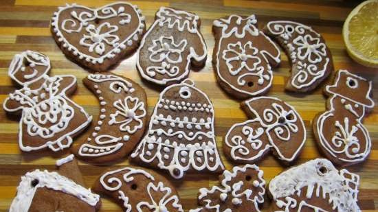 We decorate gingerbread cookies, cookies