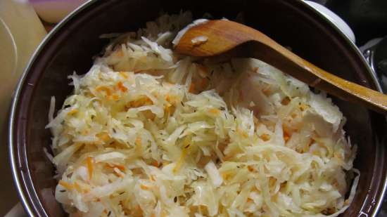 Sauerkraut nang hindi pinipilit