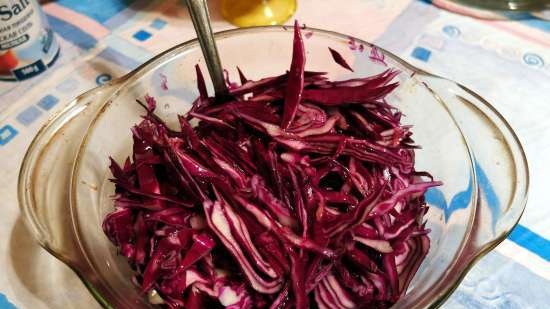 Insalata di cavolo rosso con mandarini