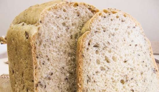 Pan bread with flax, sunflower and sesame seeds from Frederic Lalo