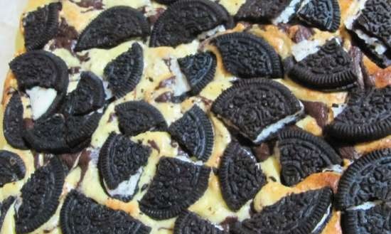 Brownie Cheesecake con Oreo Biscuits Black & White