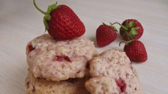 Mga strawberry cookies