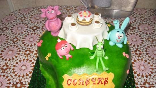 Cakes based on the cartoon Smeshariki