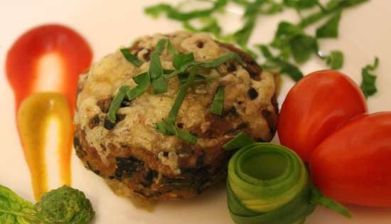 Cotolette di tacchino con spinaci su cuscino di cipolla