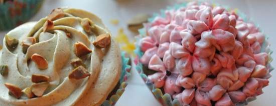 Cupcakes de coco y pistacho