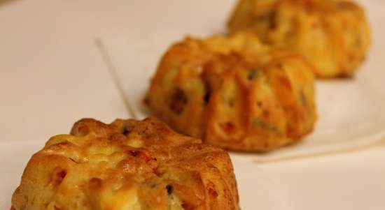 Muffins de berenjena, tofu y tomate