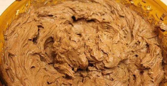 Torta al caffè e cioccolato pera con formaggio Dor-blu Cielo di Capodanno