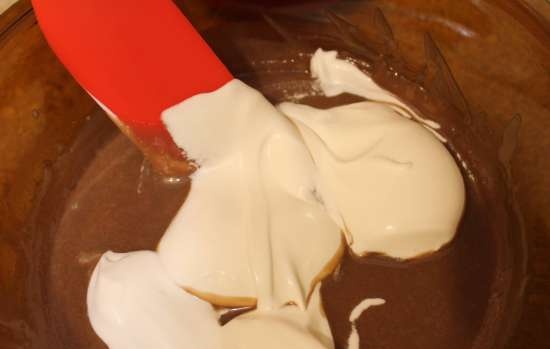 Pastís de plàtan de xocolata amb mousse de xocolata