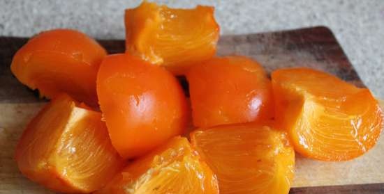 Havermoutvierkanten met persimmon