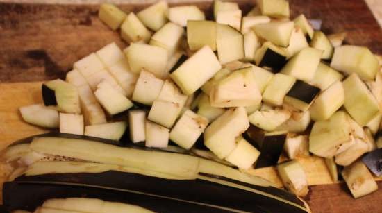 Magdalenes d’albergínia, tofu i tomàquet