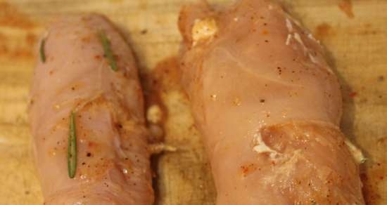 Pechugas de pollo en hojaldre con sorpresa