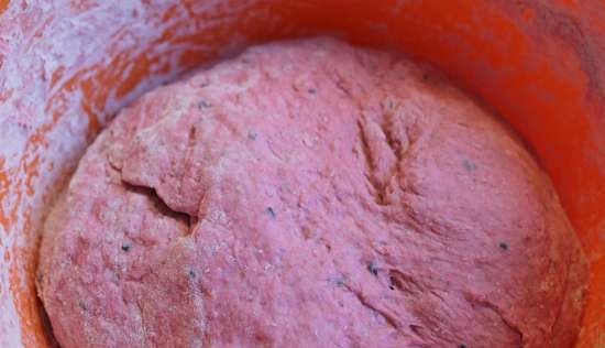 Pane di frumento su infuso di amaranto con fibra di amaranto e cumino nero