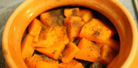 Cervesa al forn amb carbassa en una olla