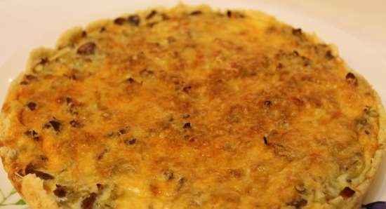 Quiche amb gall dindi i carxofa de Jerusalem