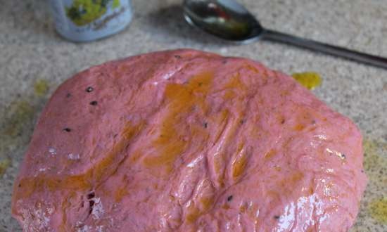 Pane di frumento su infuso di amaranto con fibra di amaranto e cumino nero