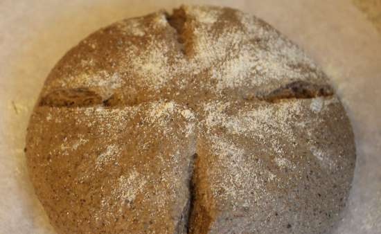 Wheat bread with whole grain flour on Liquid Yeast with fiber from Ivan-tea