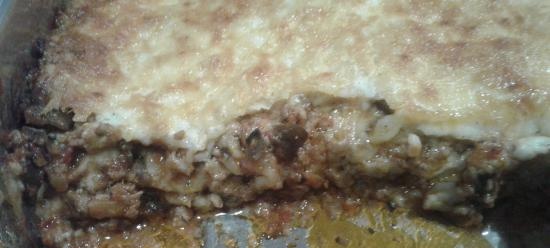 Lasagne with meat and mushrooms (Multicuisine DeLonghi)