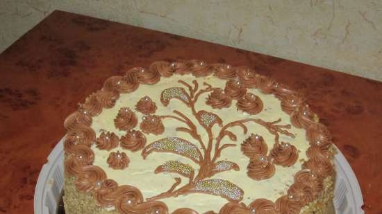 Pastel de montaña de chocolate