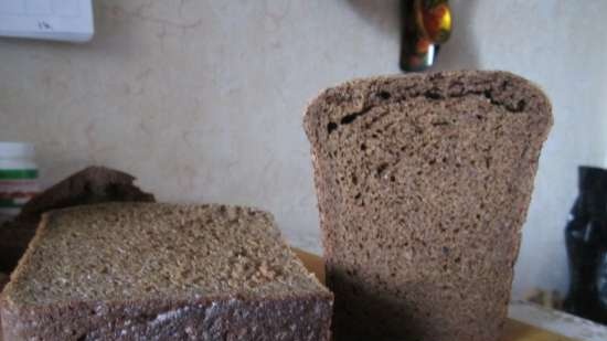 Rye-wheat (60/40) honey-malt bread (oven)