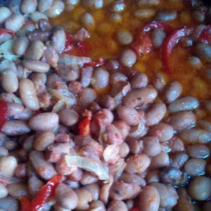 Beans in Balkan style with smoked meats