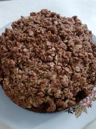 Pastís de carbassa amb streusel de civada