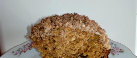 Pastís de carbassa amb streusel de civada