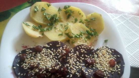 Spuntino caldo alla barbabietola con ricotta