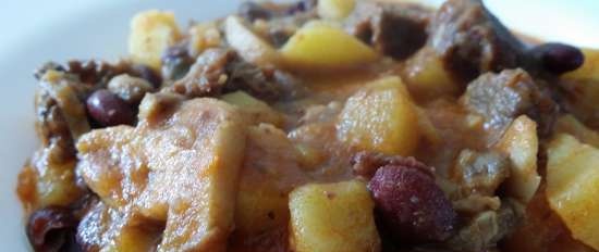 Sopa de gulash con frijoles y champiñones (Multicuisine DeLonghi)