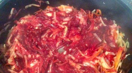 Borscht rosso secondo Lazerson + Borsch condimento per il congelatore (preparazione per un uso futuro!)