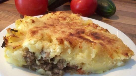 Casseruola di patate con carne macinata e crauti (Multicuisine DeLonghi)