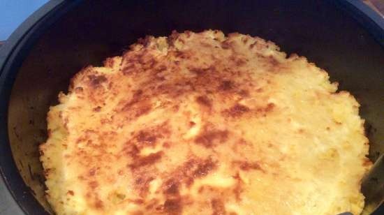 Potato casserole na may tinadtad na karne at sauerkraut (Multicuisine DeLonghi)