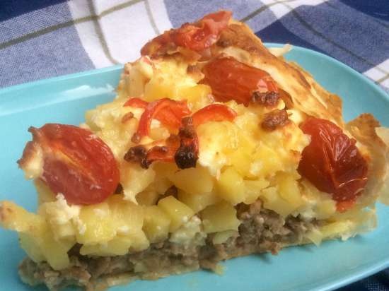 Greek Pie with Minced Meat and Potatoes